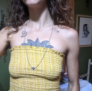 Evil eye necklace/ hip chain